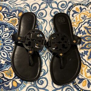 Tory Burch Black Leather Sandals